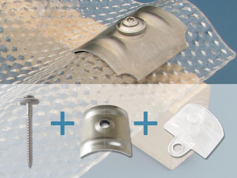 Komplett-Befestigung für Well- und Trapezplatten